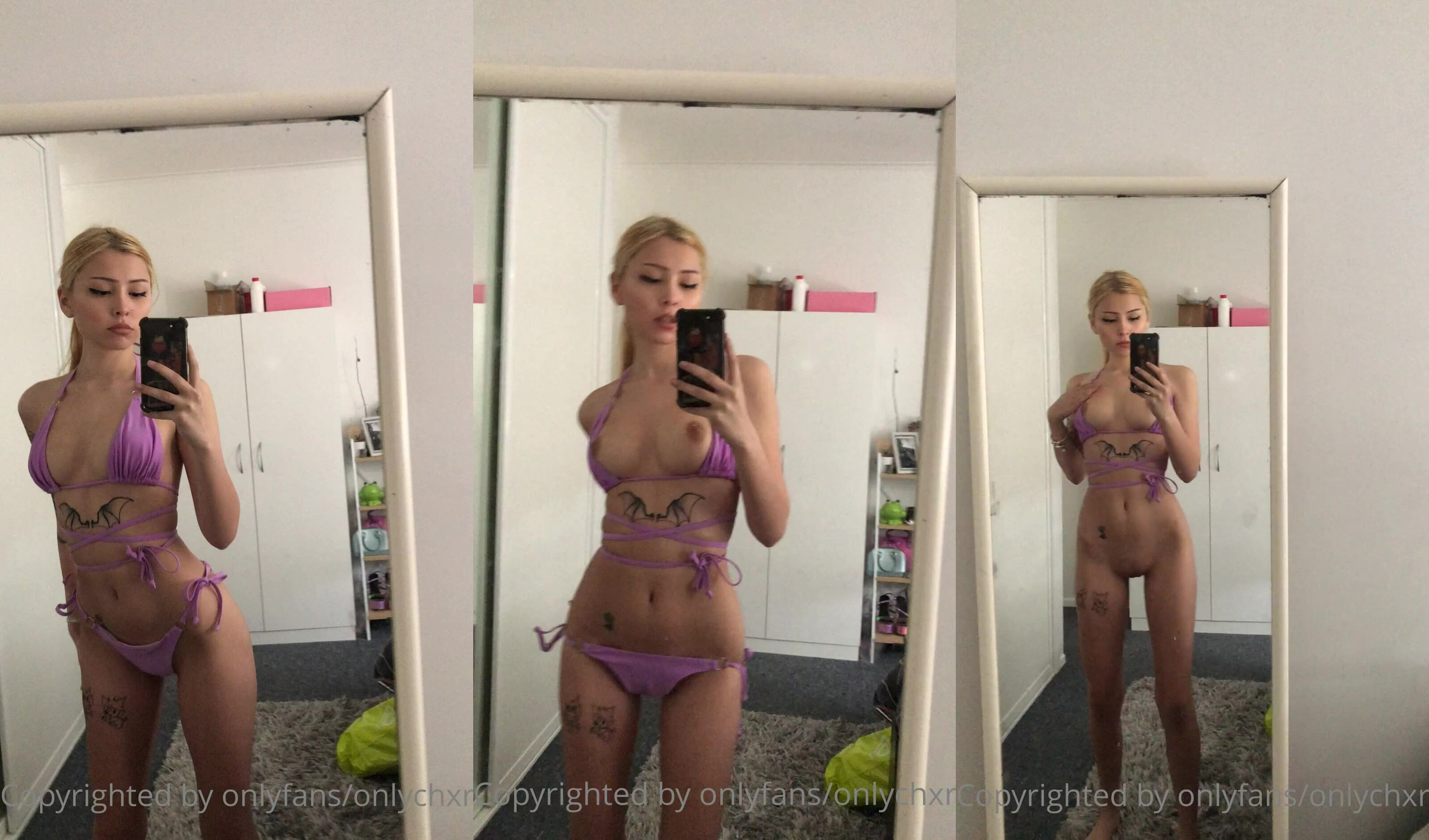 OnlyChxr Teases In Front Of The Mirror