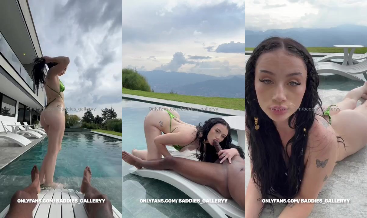 Auhneesh Nicole Blows & Rides BBC At The Poolside