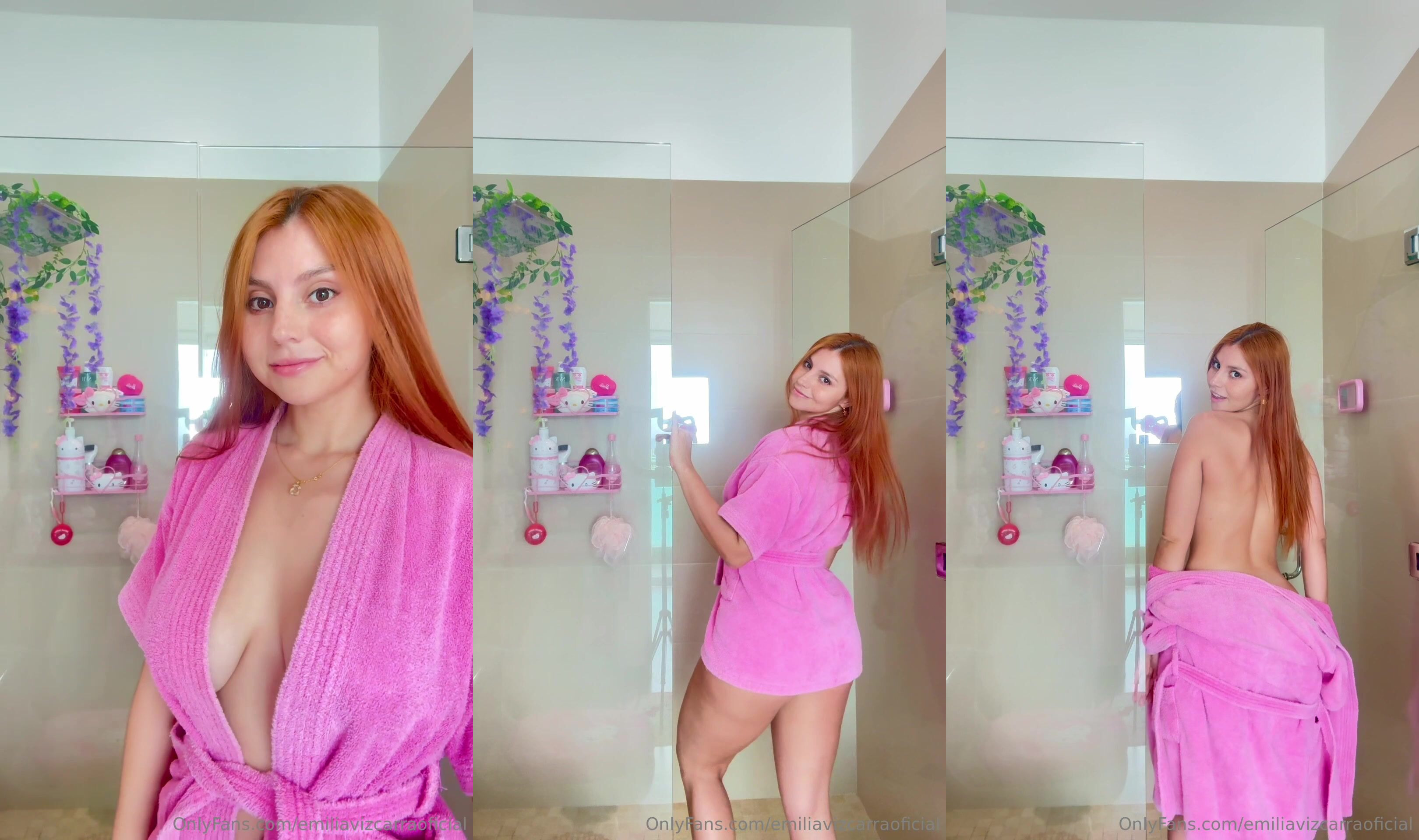 Emilia Vizcarra's Sultry Bathroom Teasers