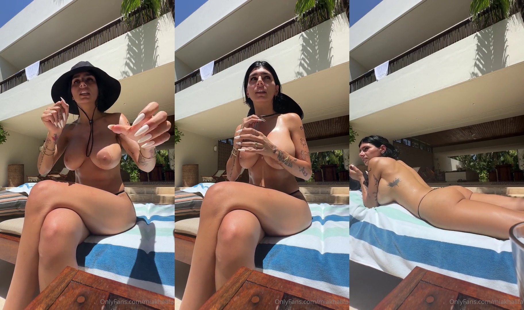Mia Khalifa's Topless Pool Clip