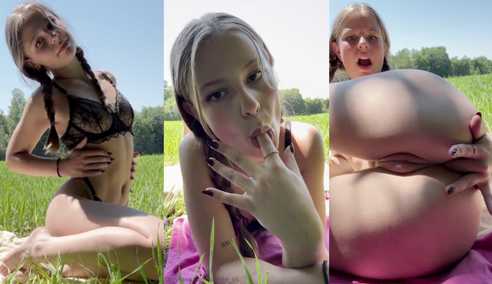 Juliette Stj Pops A Buttplug Outdoors