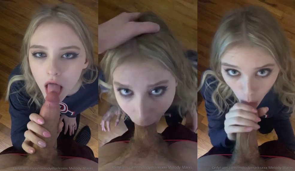 Melody Marks Deepthroats Her BF’s Dick