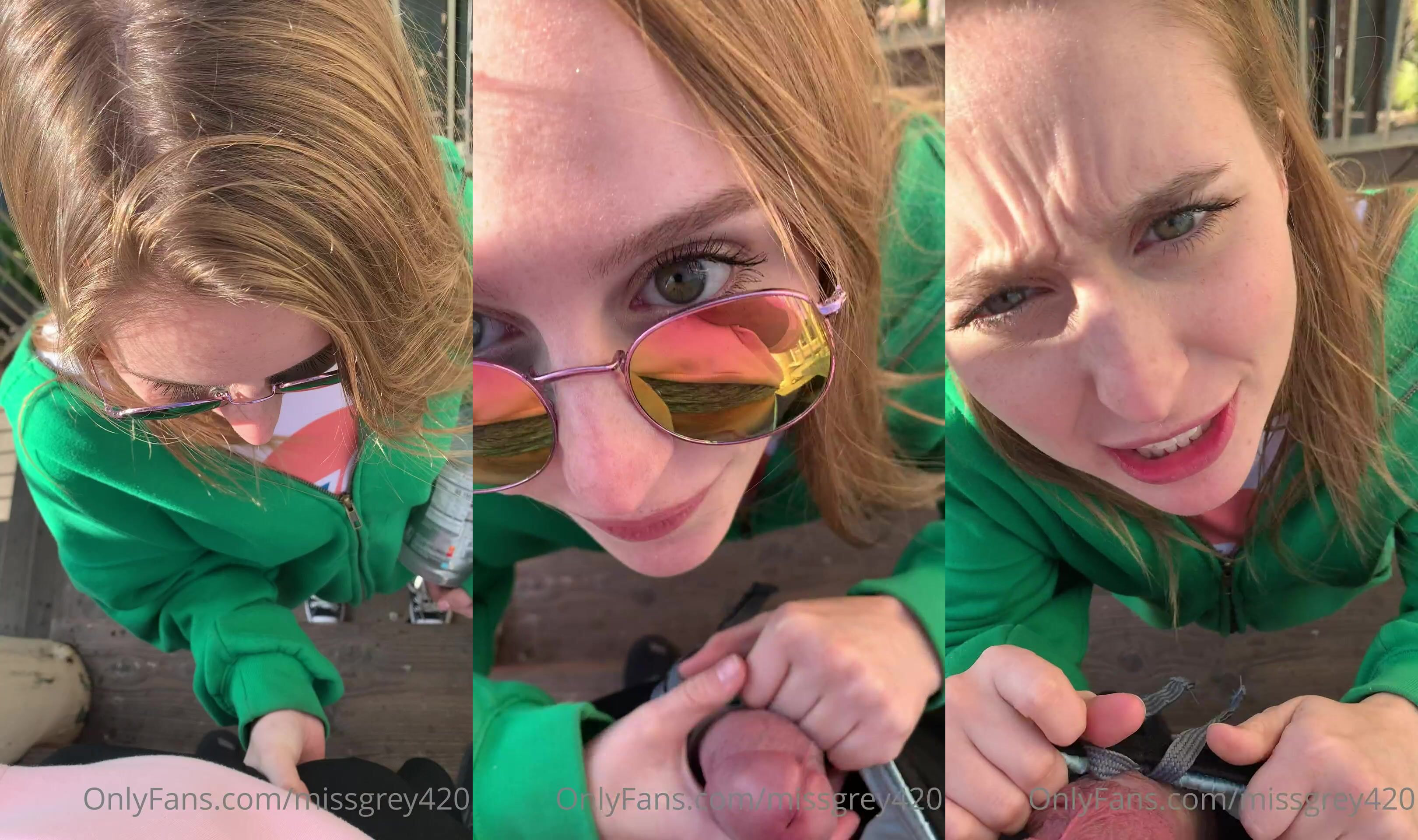 Laney Grey Gives A Blowjob In Public