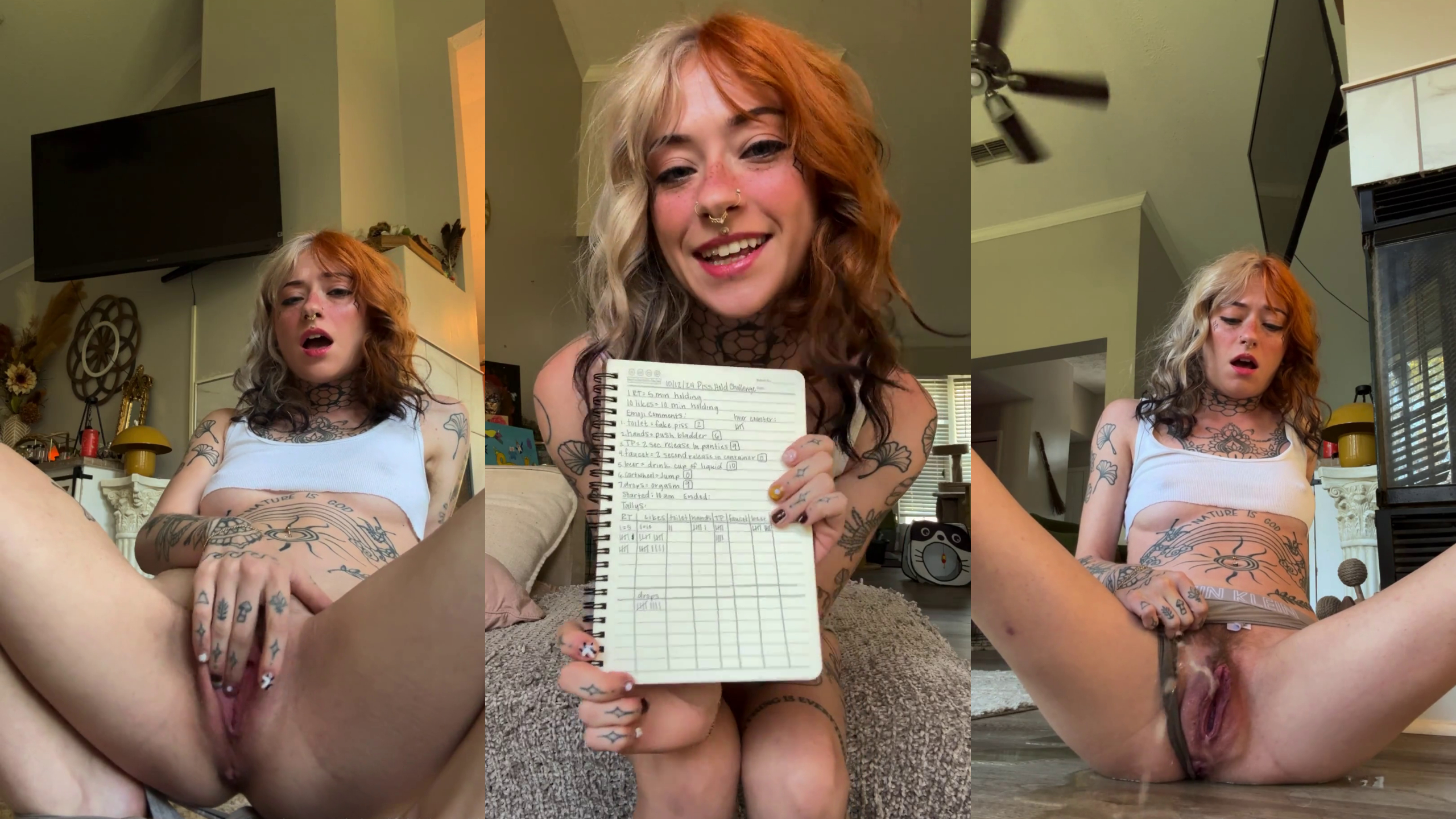 Inbedwithbambi's Piss Holding Challenge