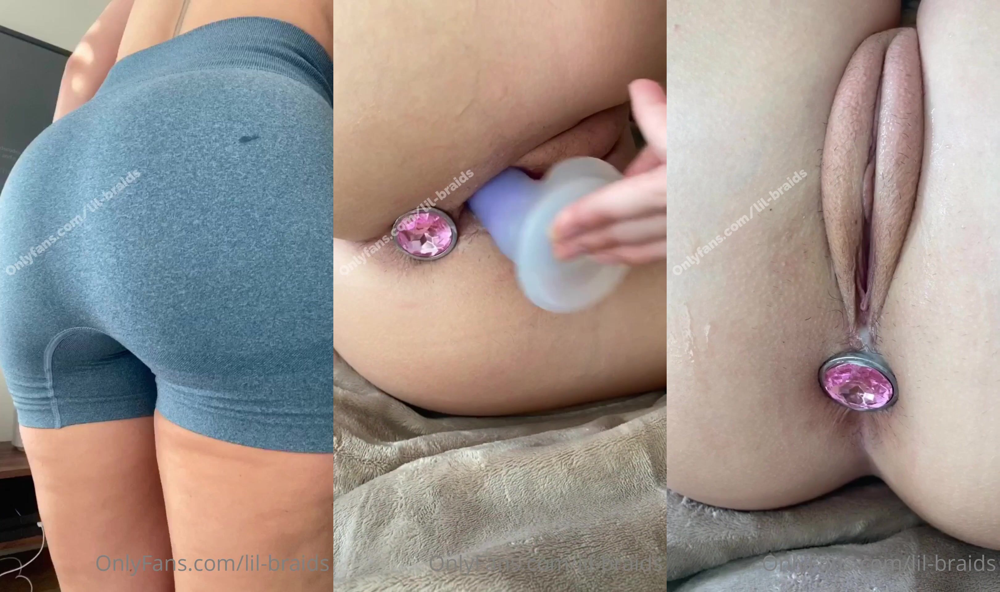 Lil-Braids Masturbates With A Buttplug