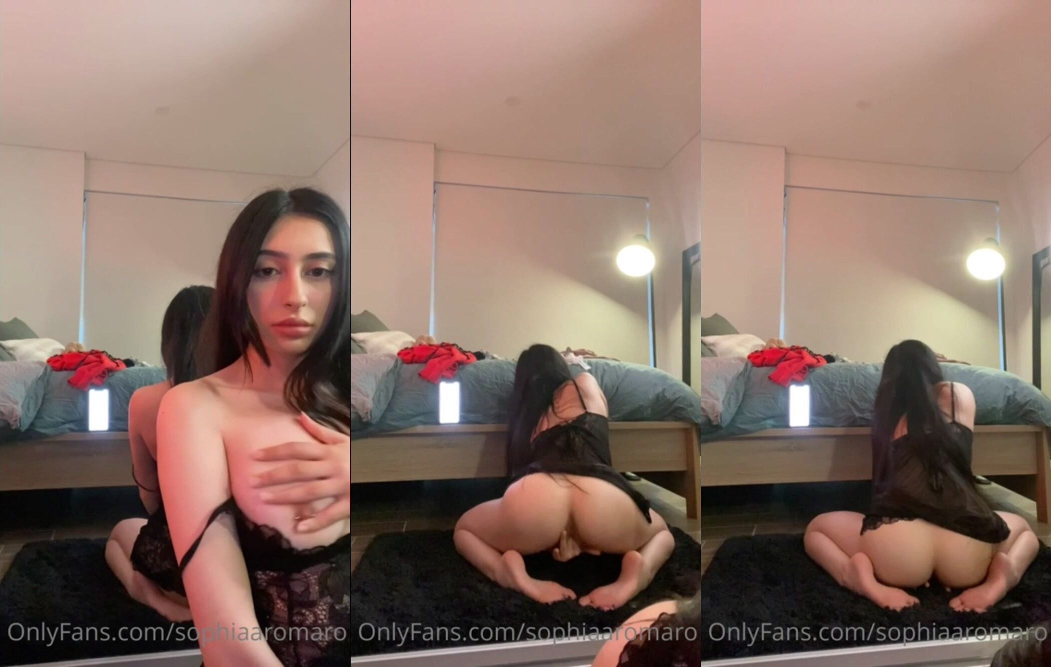 Sophia Romaro Fingers Her Pussy From Behind