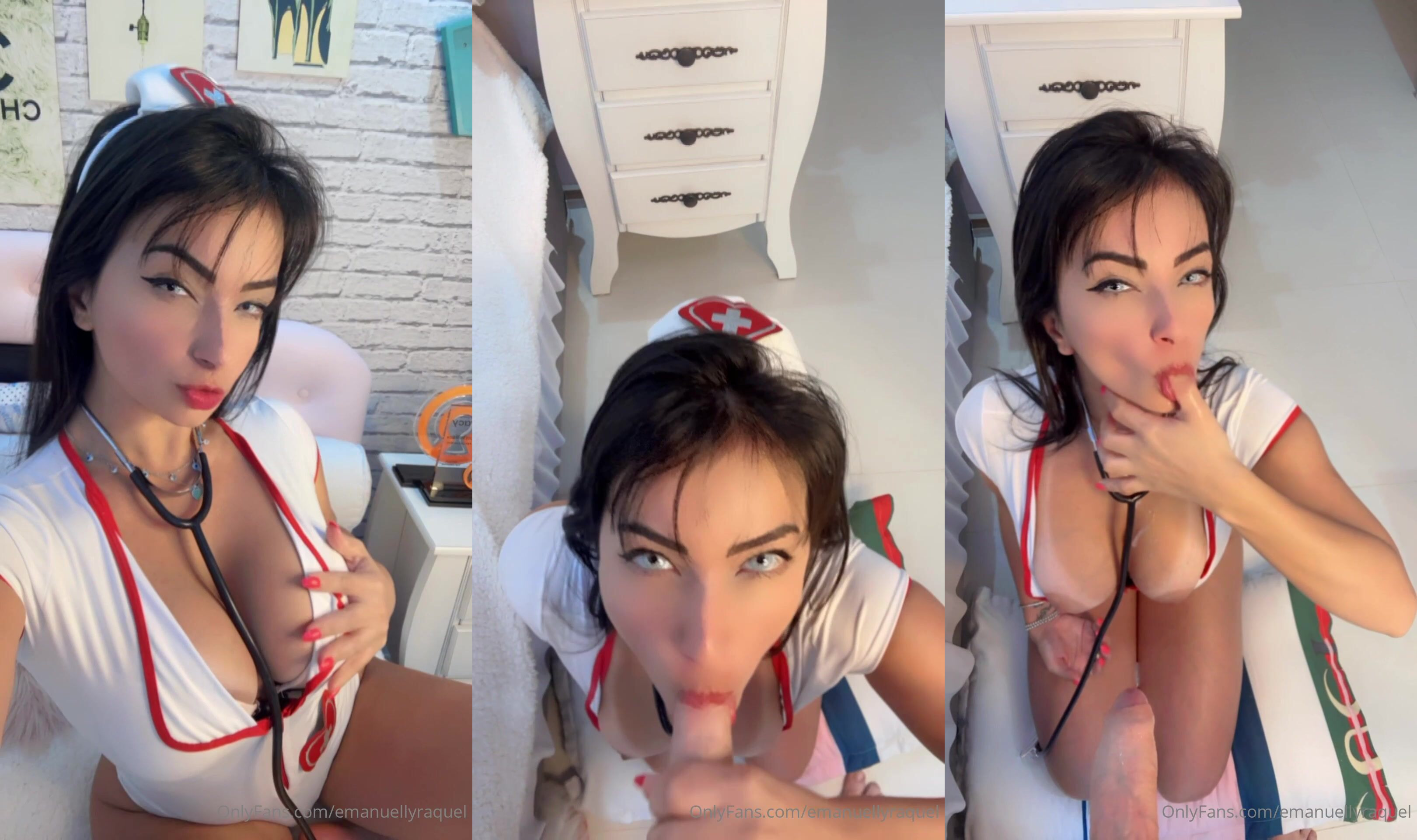 Nurse Emanuelly Raquel Gives A Proper Blowjob