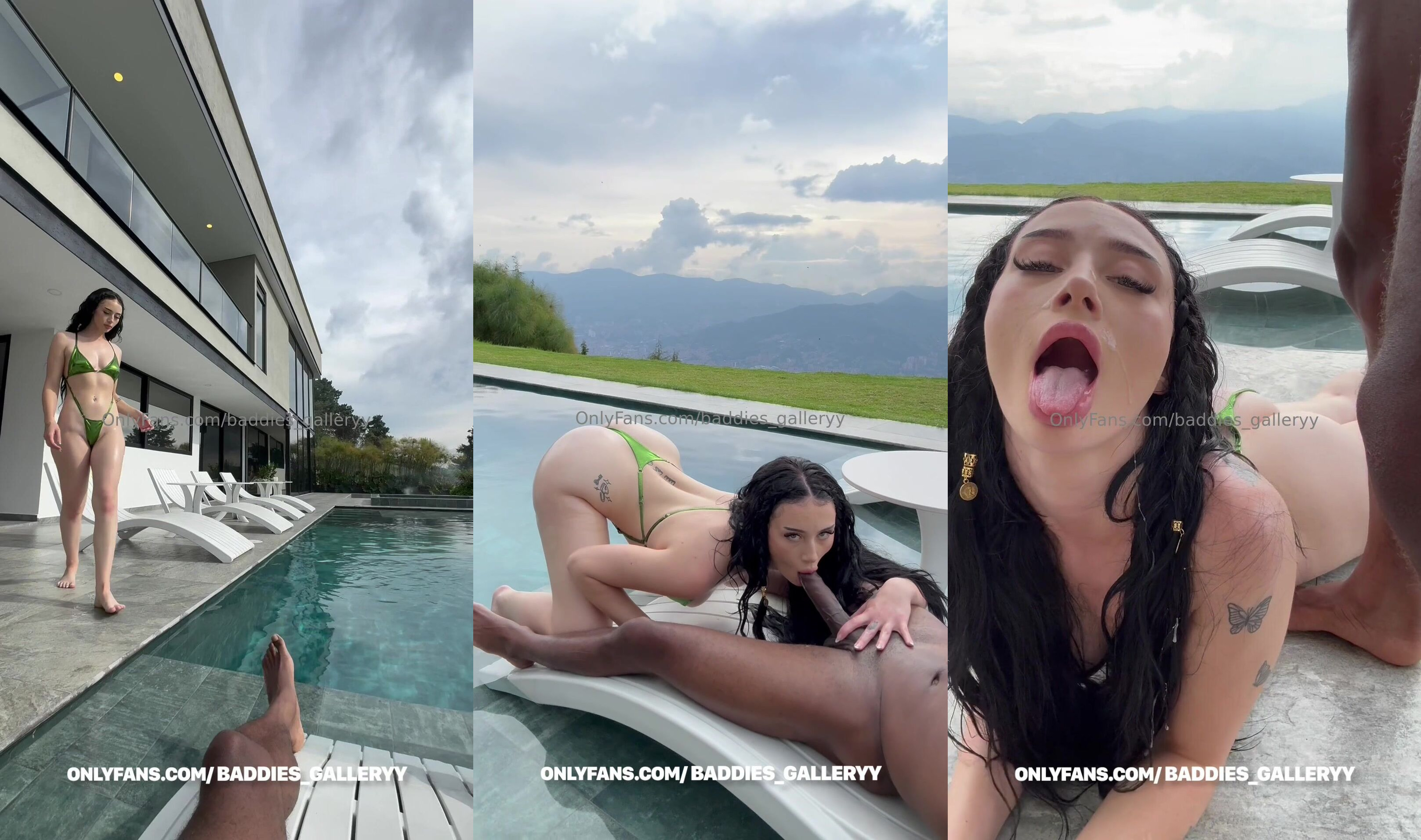 BBC Fucks Auhneesh Nicole By The Pool