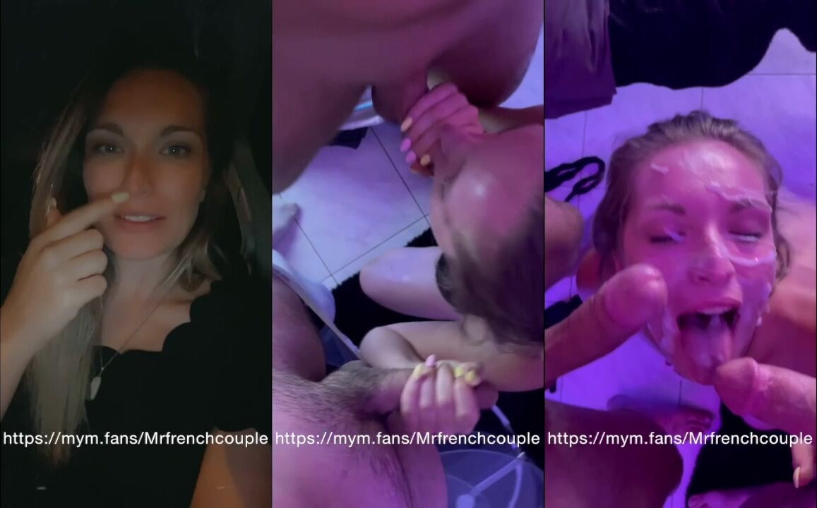 Marine Rossi Gets A Facial From Two Dicks