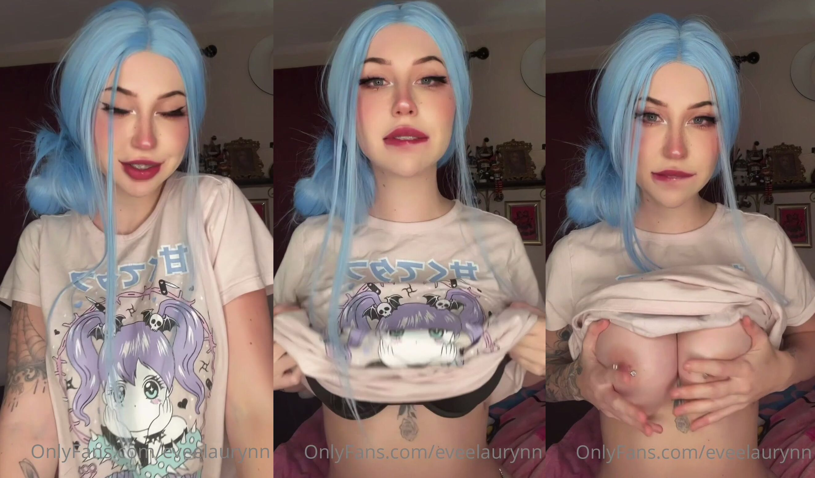 BunnyHazed Plays With Her Breasts And Nipples