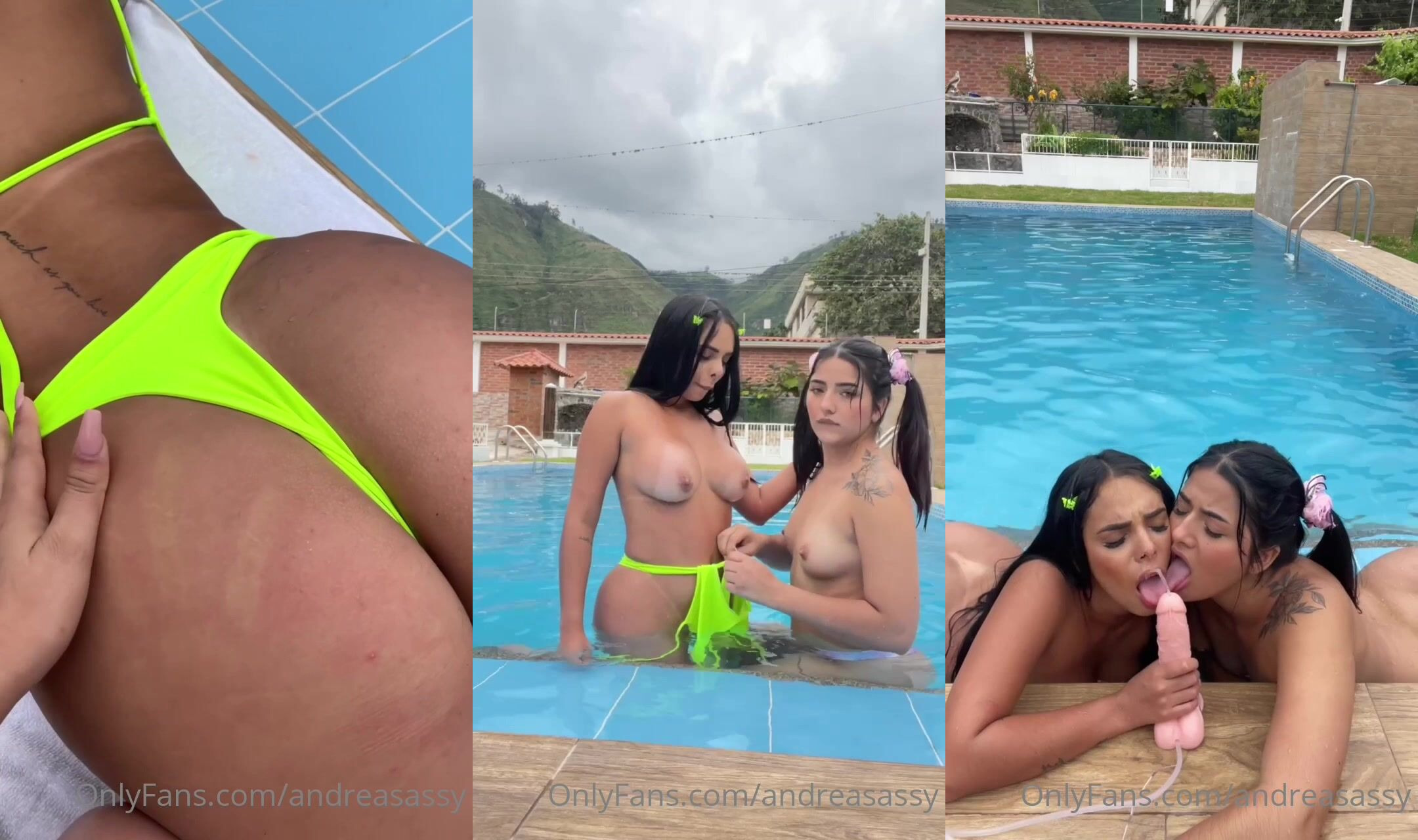 BabyBriUrdaneta And Andrea Soto Rubbing Their Cunts In The Pool