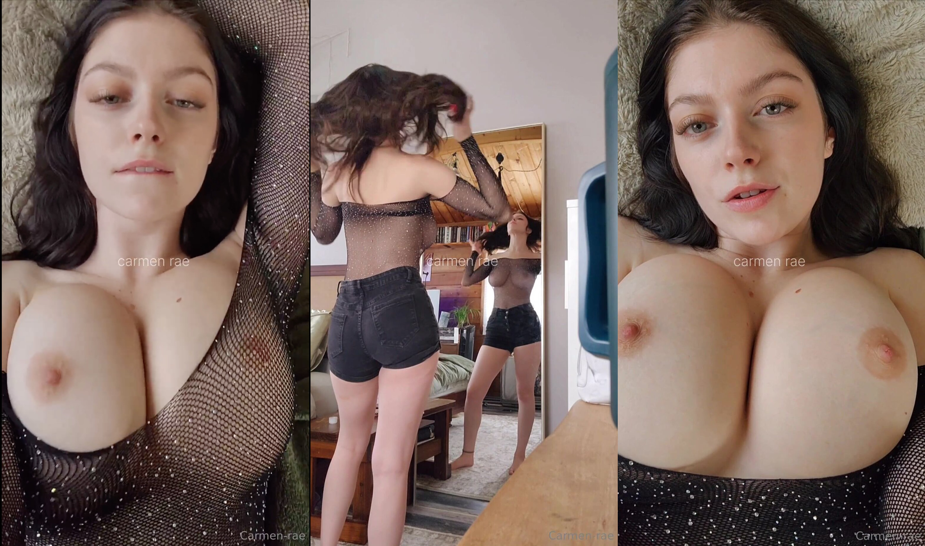Carmen Rae Teases In A See Through Lingerie
