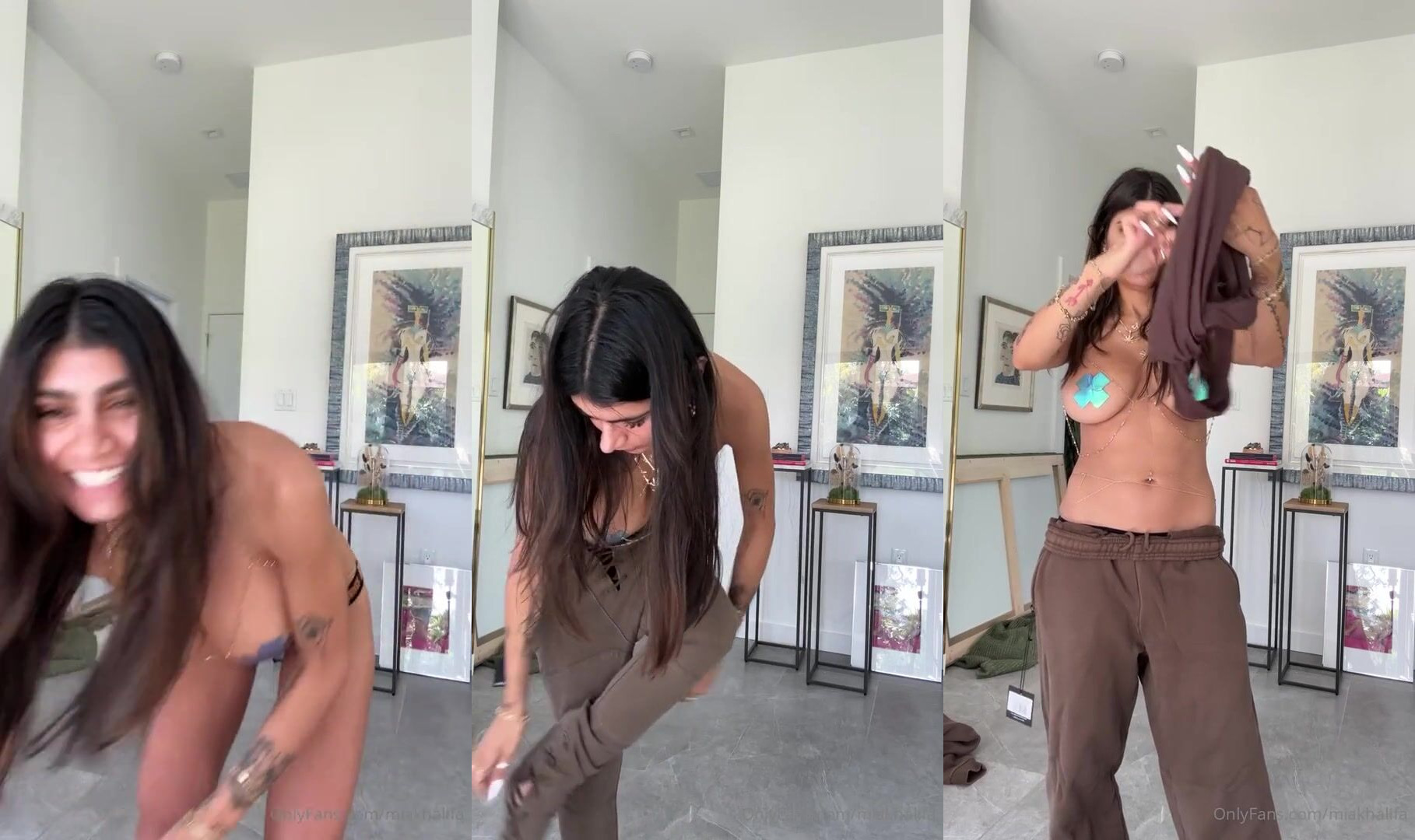 Sultry Mia Khalifa Tries On Different Outfits