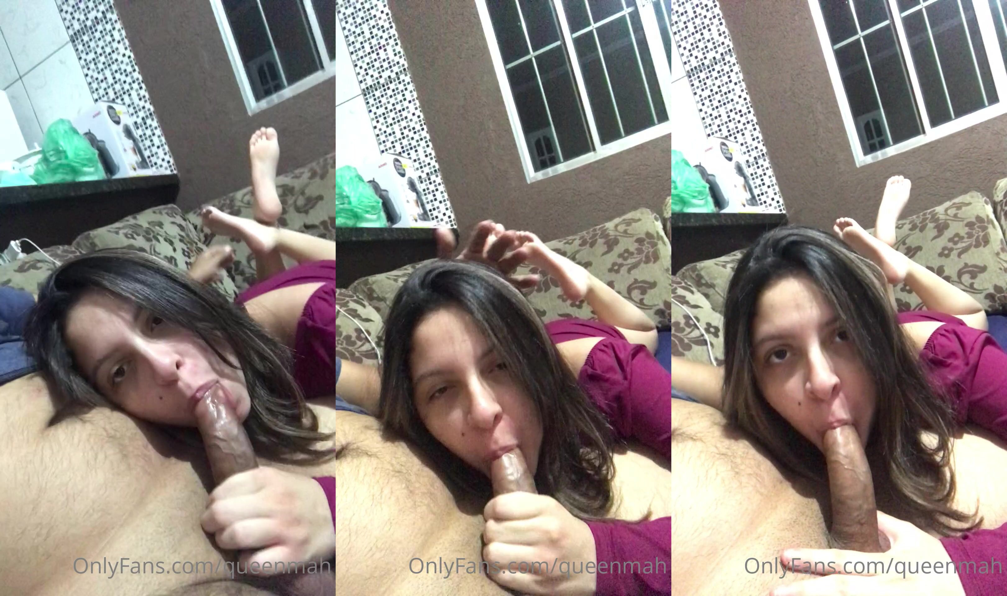 Queen Mah Licks And Sucks Off Her Man