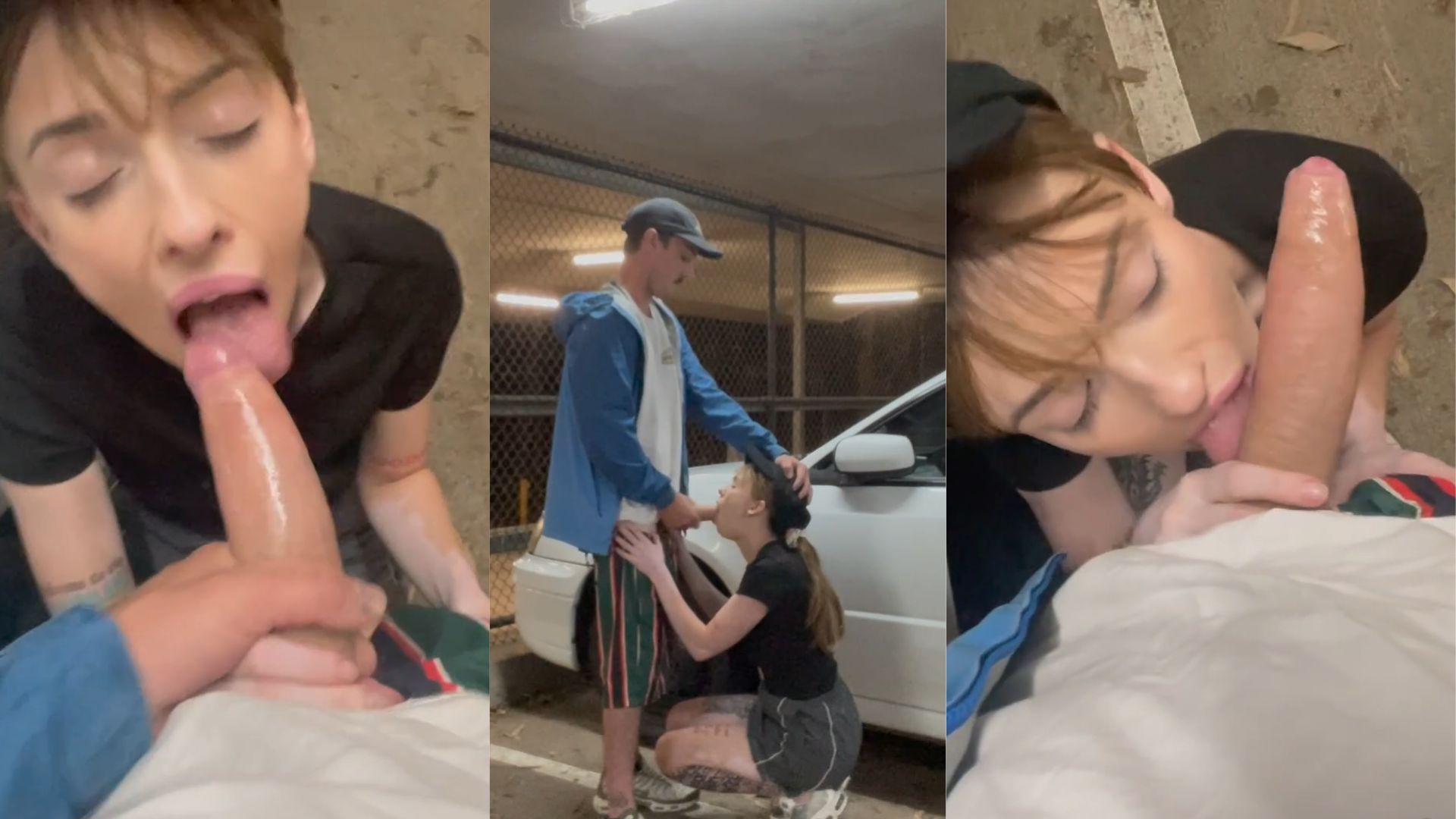 SnowBunni_bne Gives Head In A Parking Lot