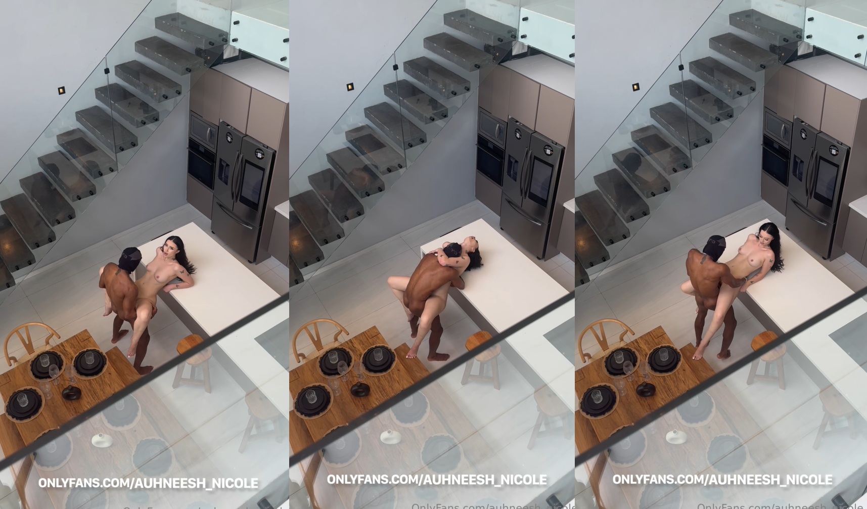Auhneesh Nicole Rides BBC In The kitchen