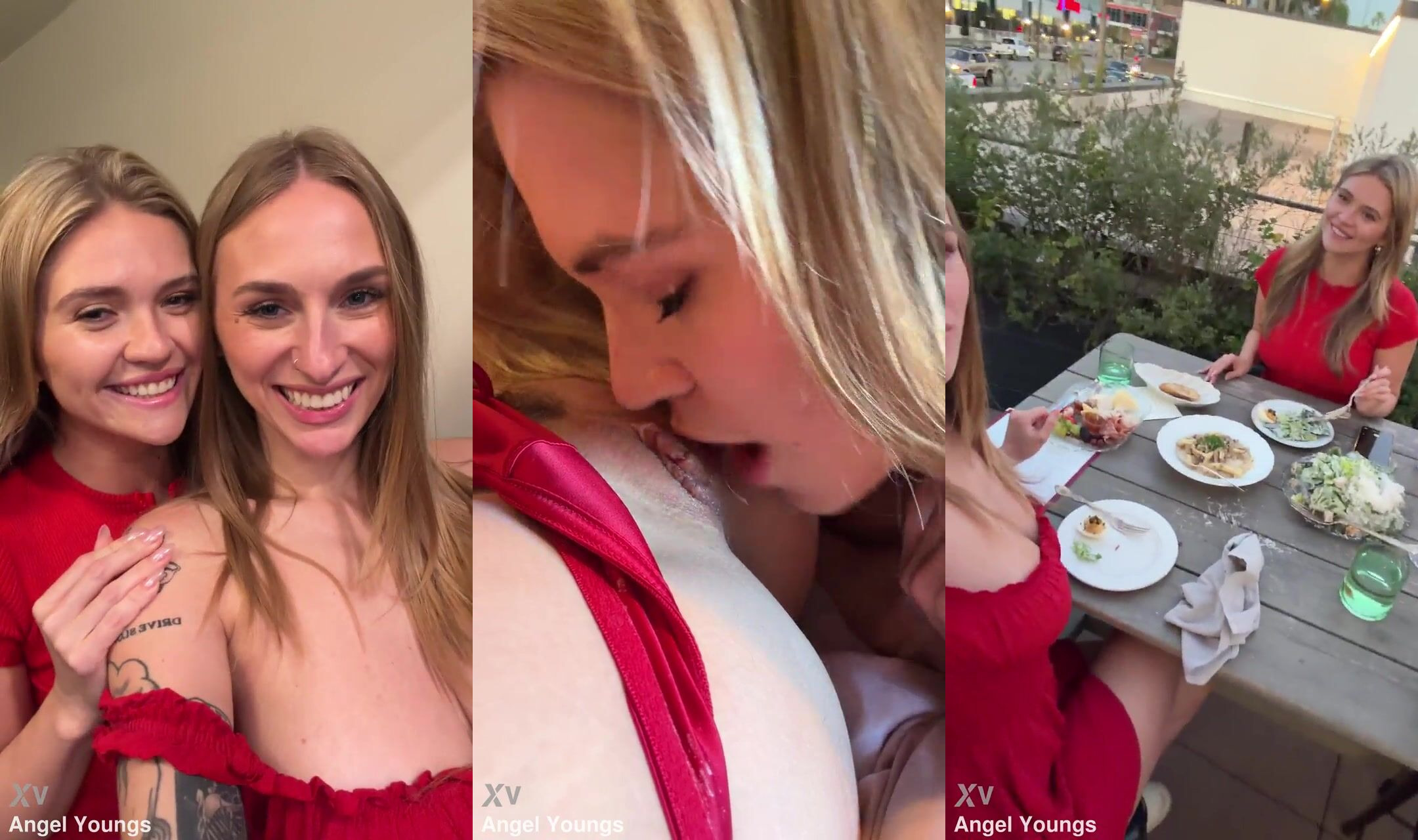 Angel Youngs & Angie Faith's Lesbian Sex And Date