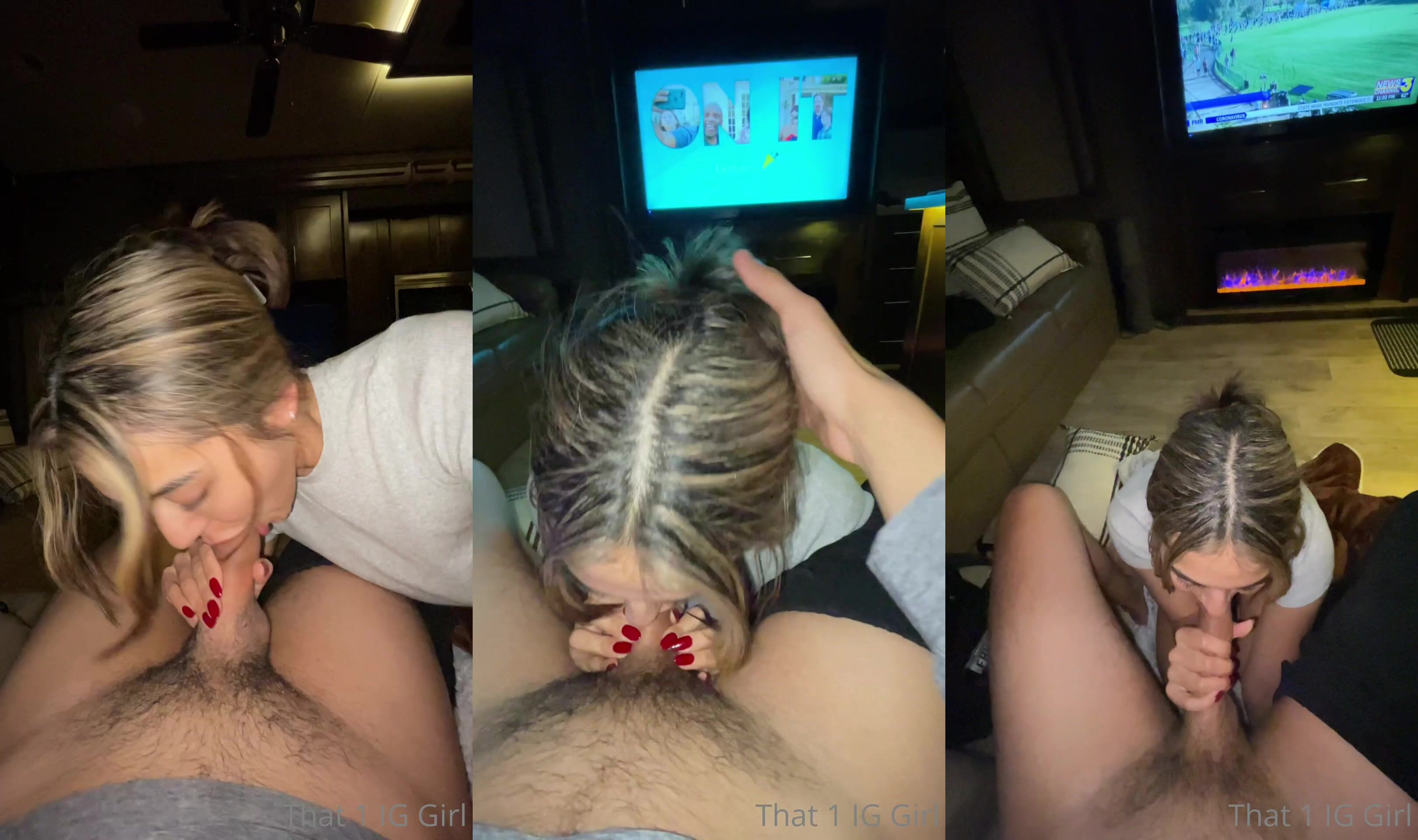 That1IGgirl Gives Head On The Couch