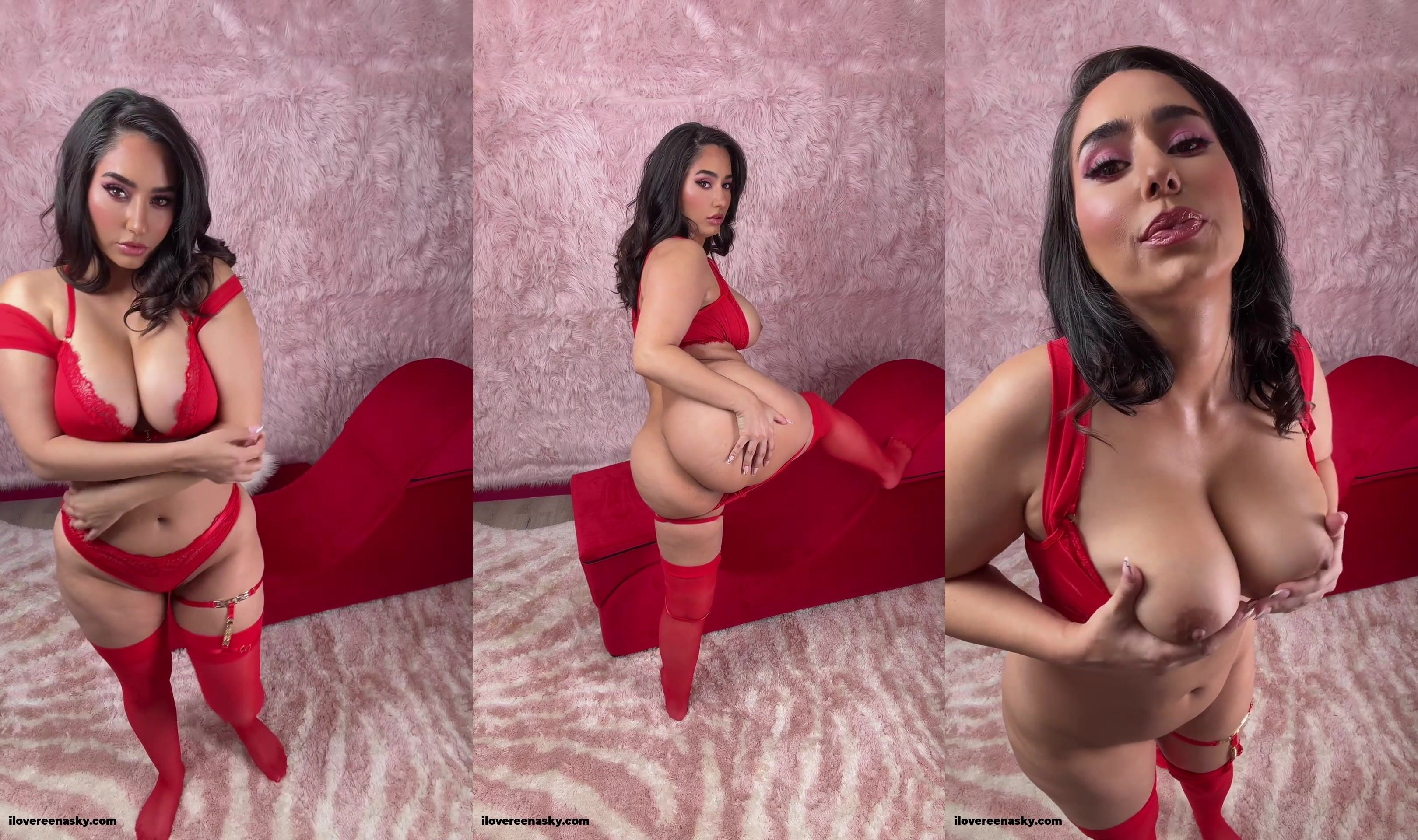 Reena Sky Stripteases In Her Sexy Lingerie
