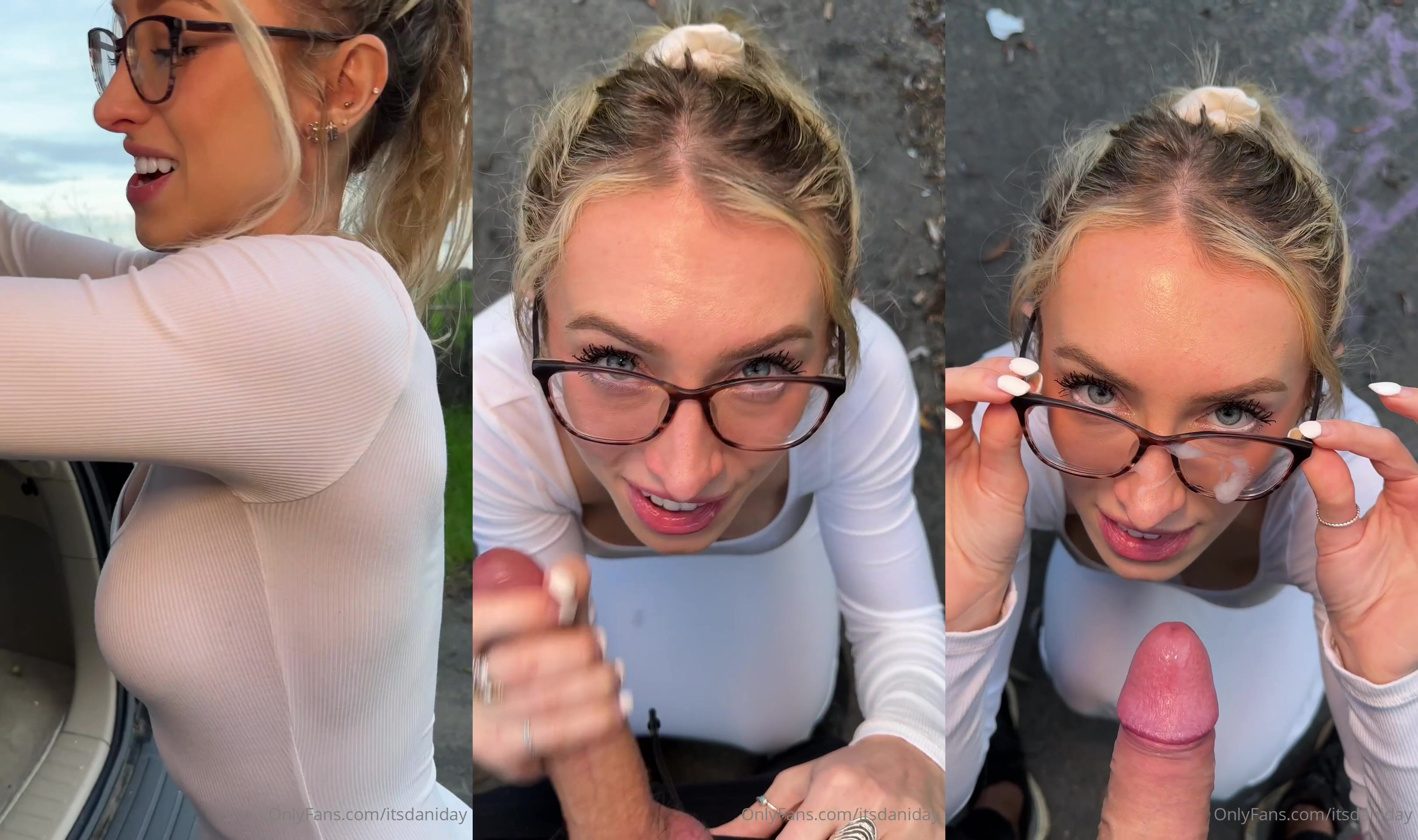 Dani Day Gets Cummed All Over Her Eyeglasses