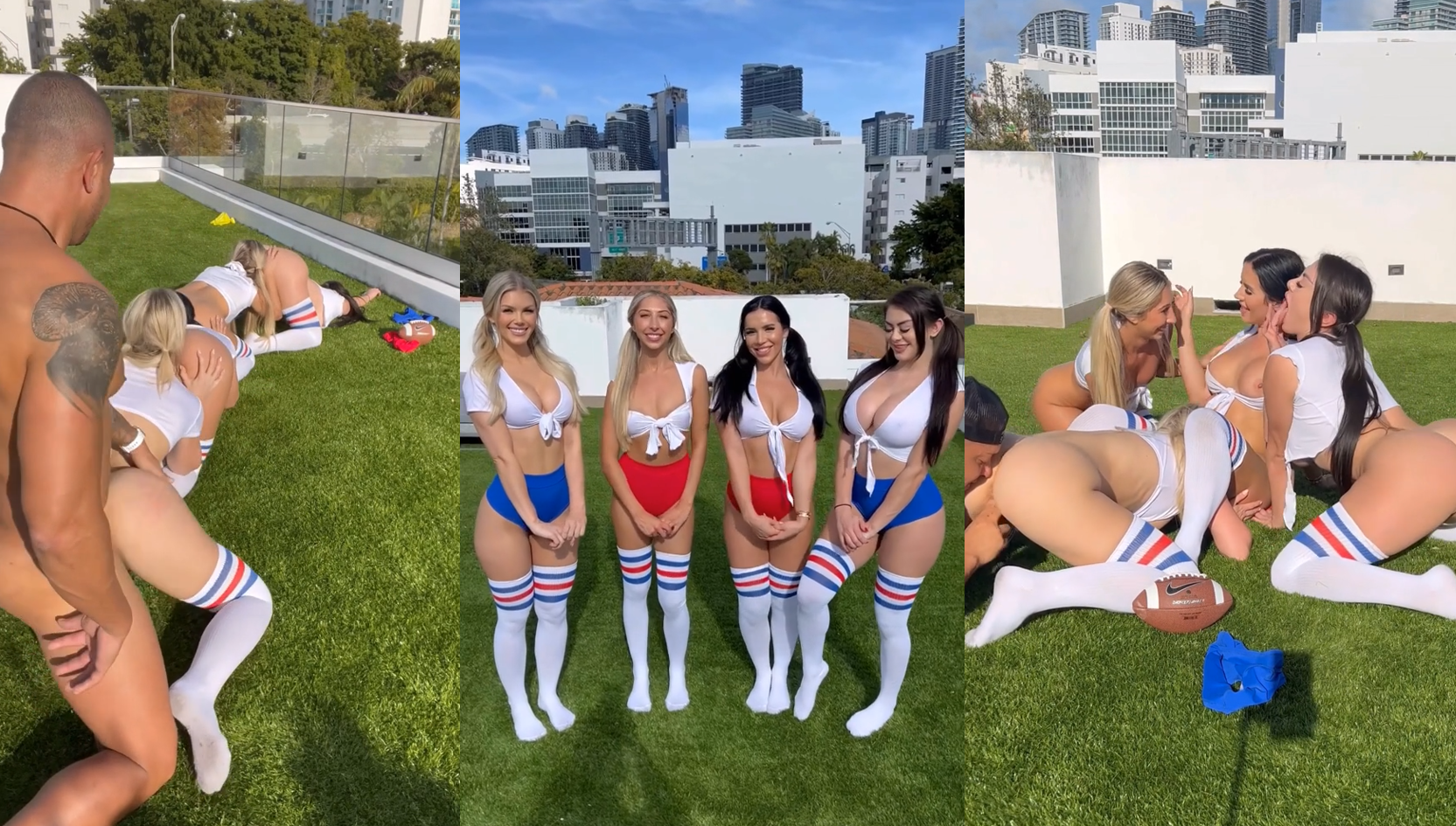 ScarlettKissesXO, Desireedesirexoxo, Mariellamaexo Play Football