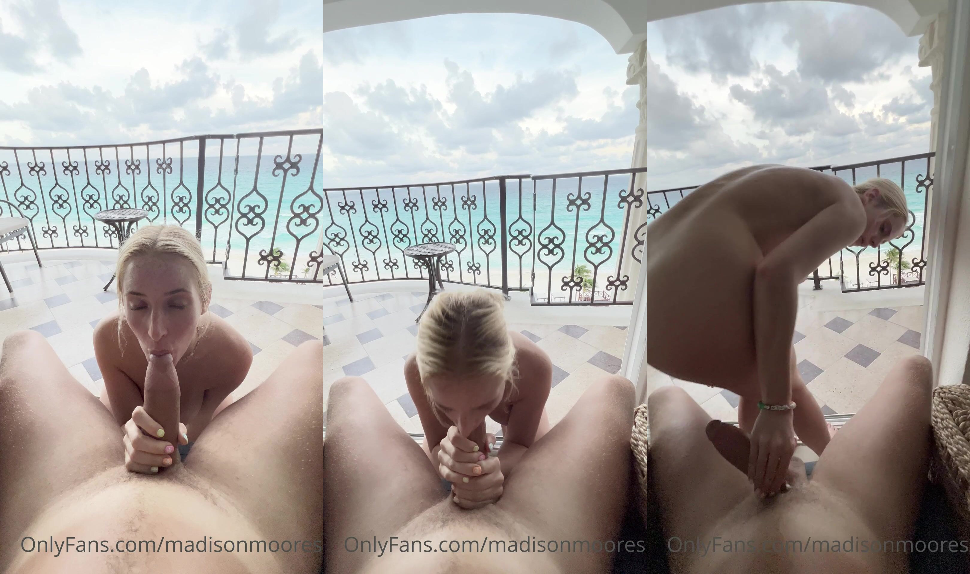 Madison Moores' Outdoor Quickie On The Balcony