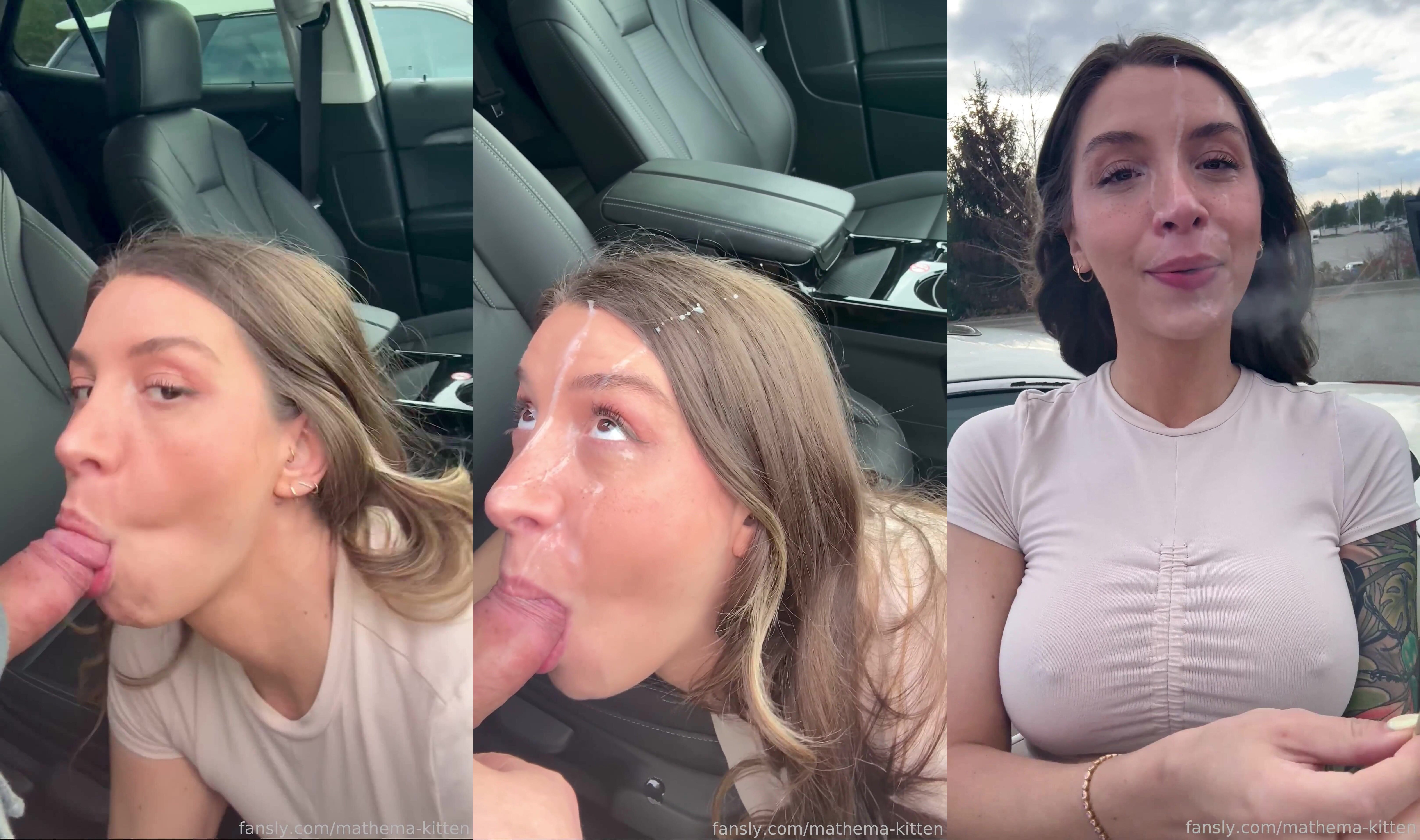 Mathema Kitten Takes Facial In A Parking Lot