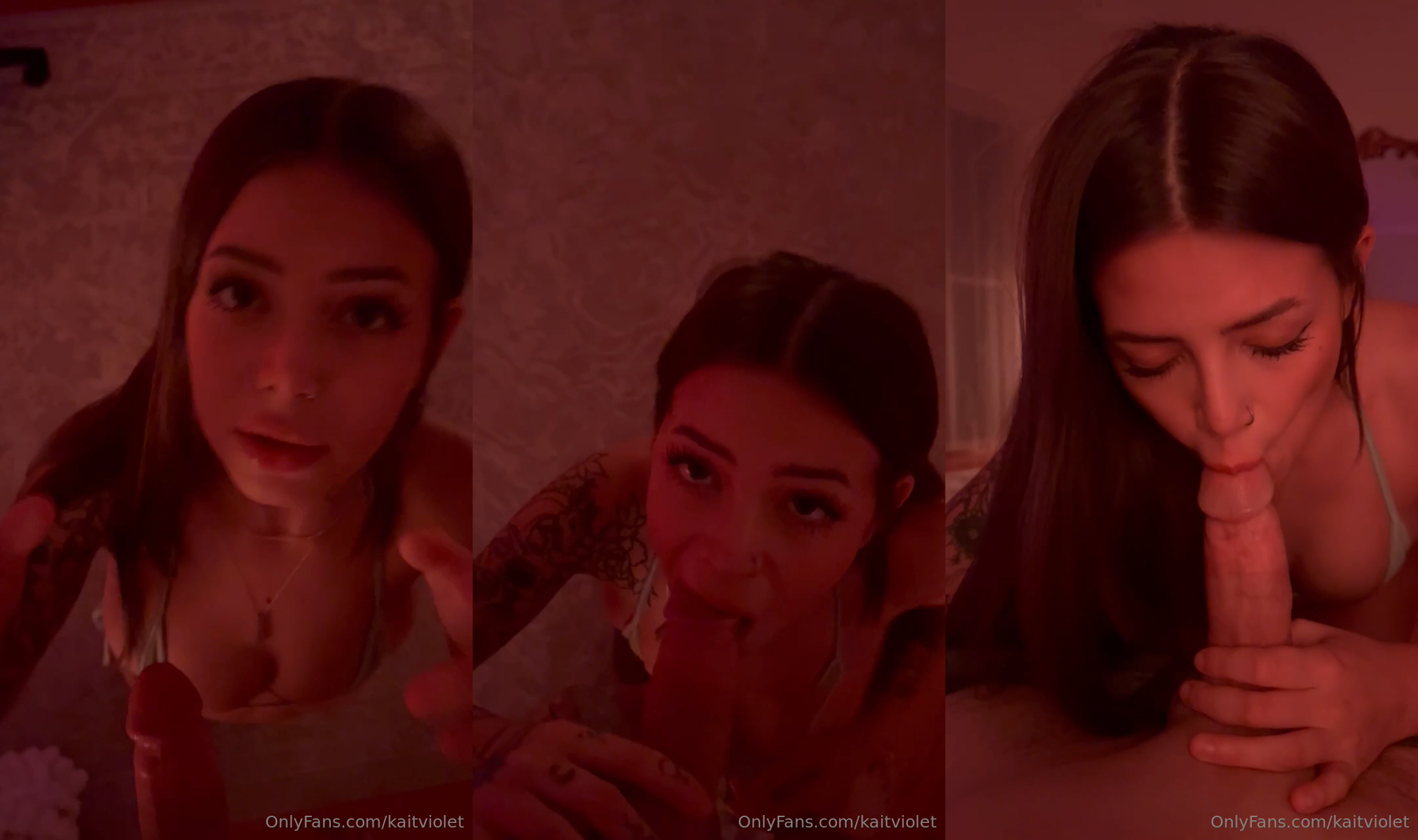 Kait Violet Gives A Blowjob In A Dark Room