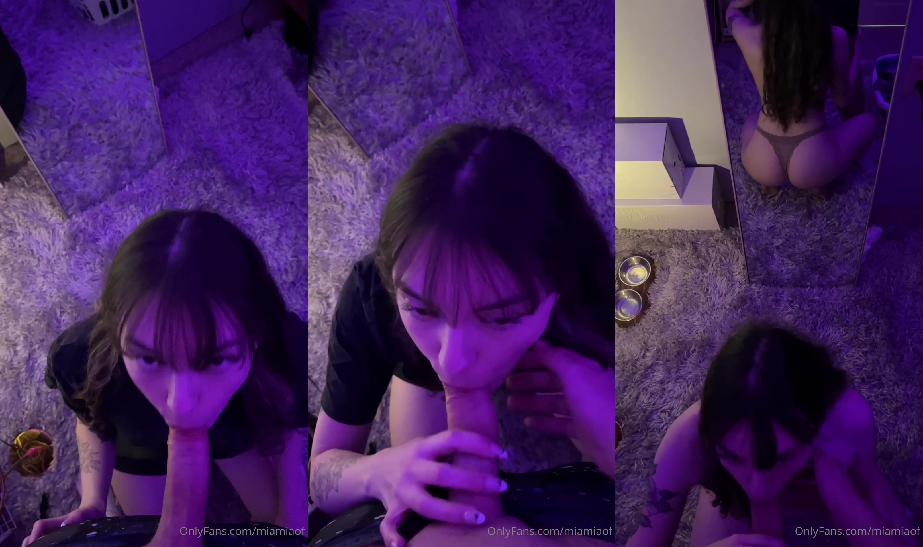 Miamiaof Pleasures Her Man With A Blowjob