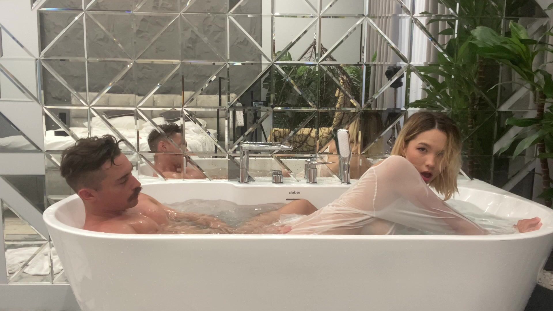 Thin Skinny Doll's Extremely Tight Cunt Gets Destroyed In The Bath Tub