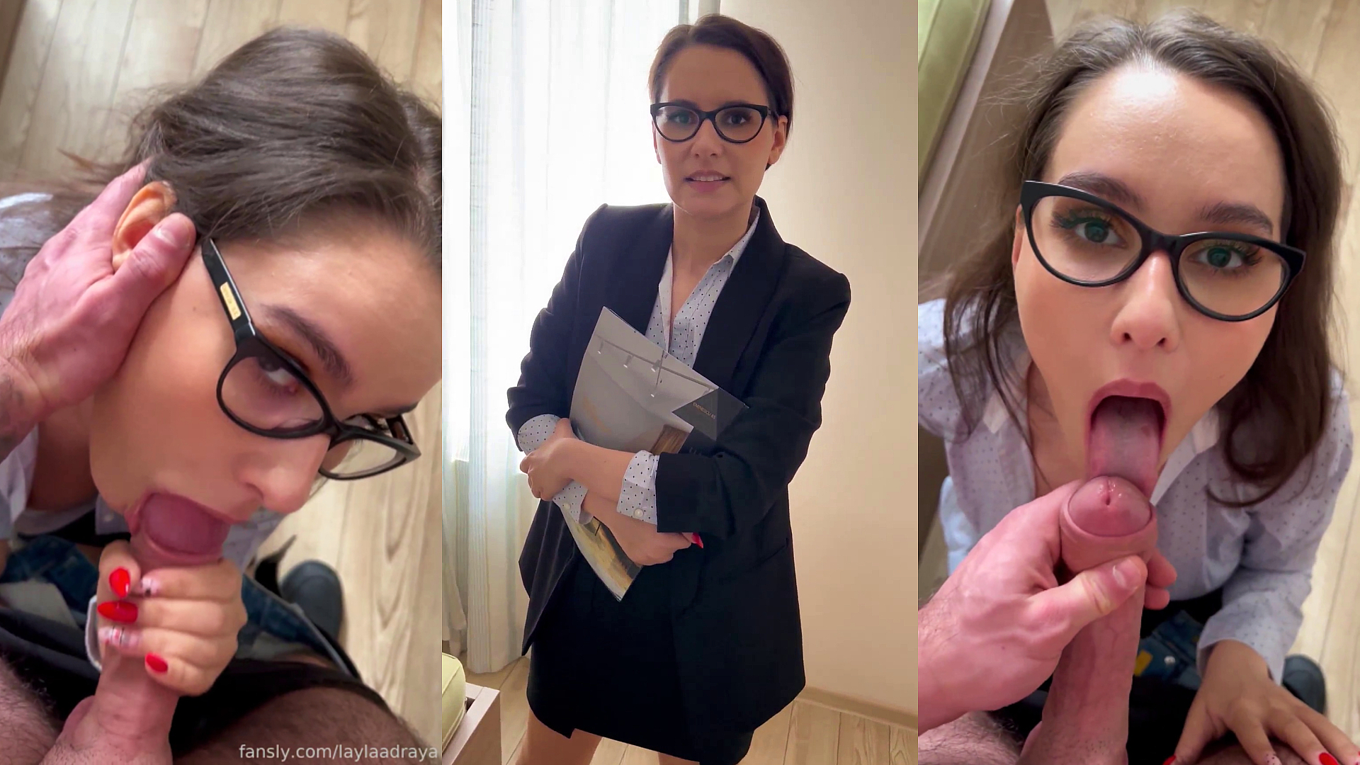 Realtor Laylaadraya Sucks Her Client's Cock