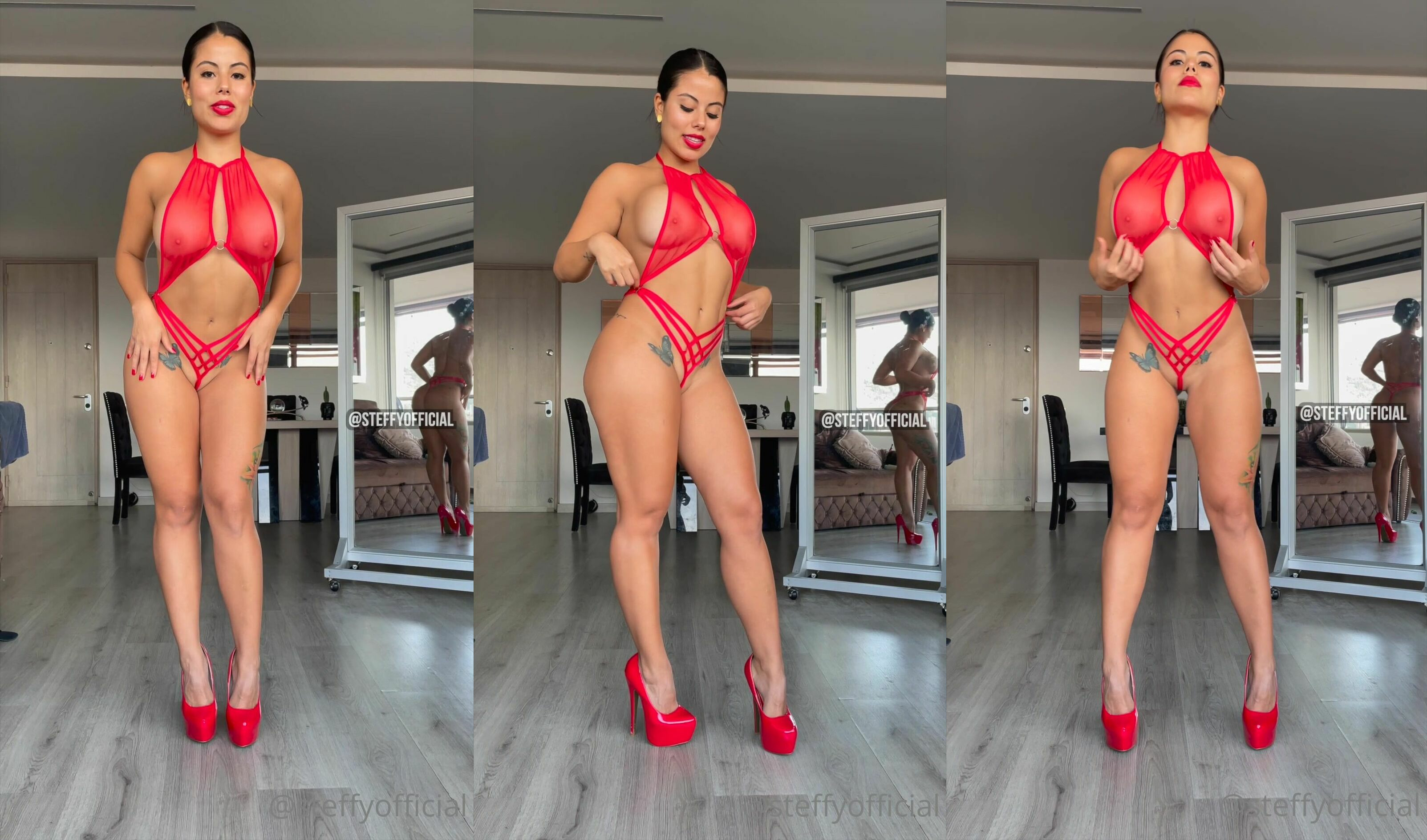 Flexible Steffy Moreno Showing Her Feet