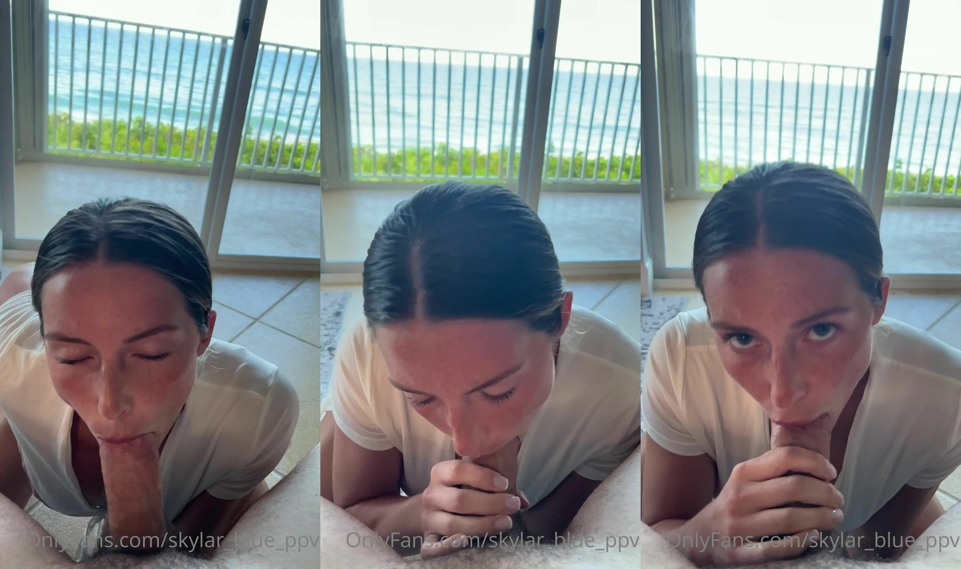 Skylar Blue Uses Mouth To Extract Cum